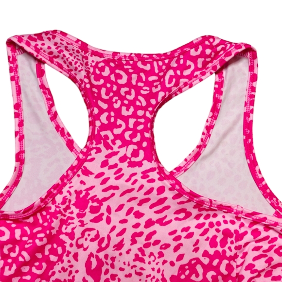 Sofia Vergara Active Pink & Barbie Pink Leopard Workout Top - Picture 11 of 12